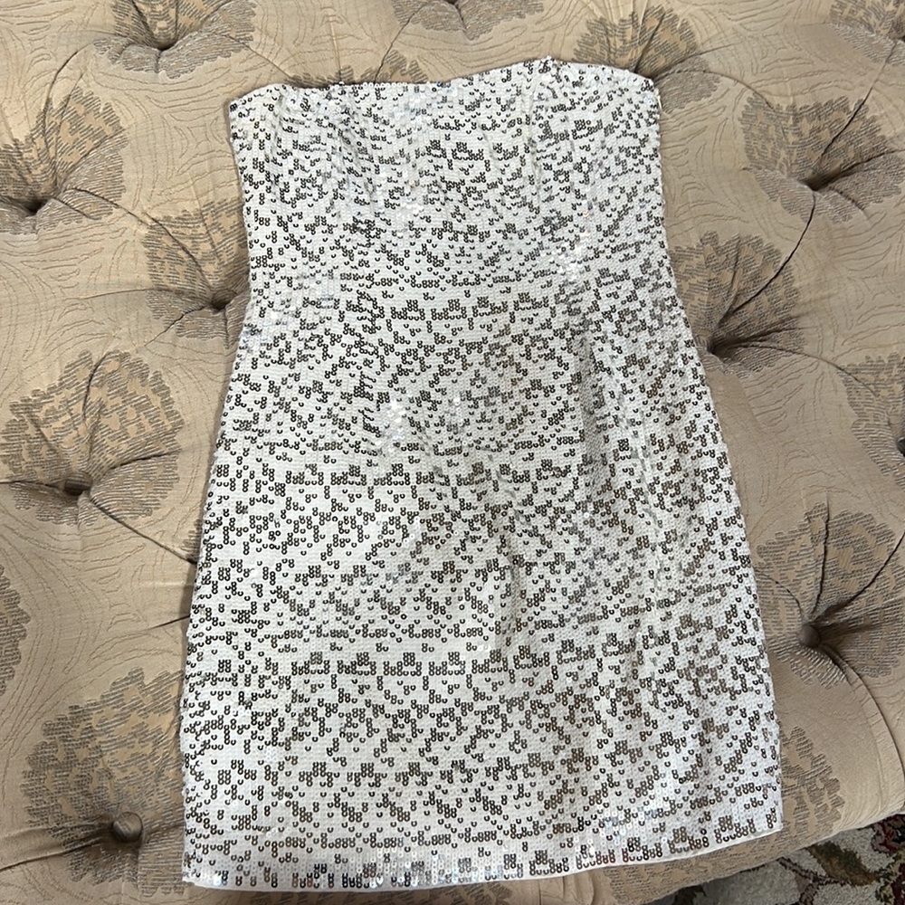 White Sequin Dress